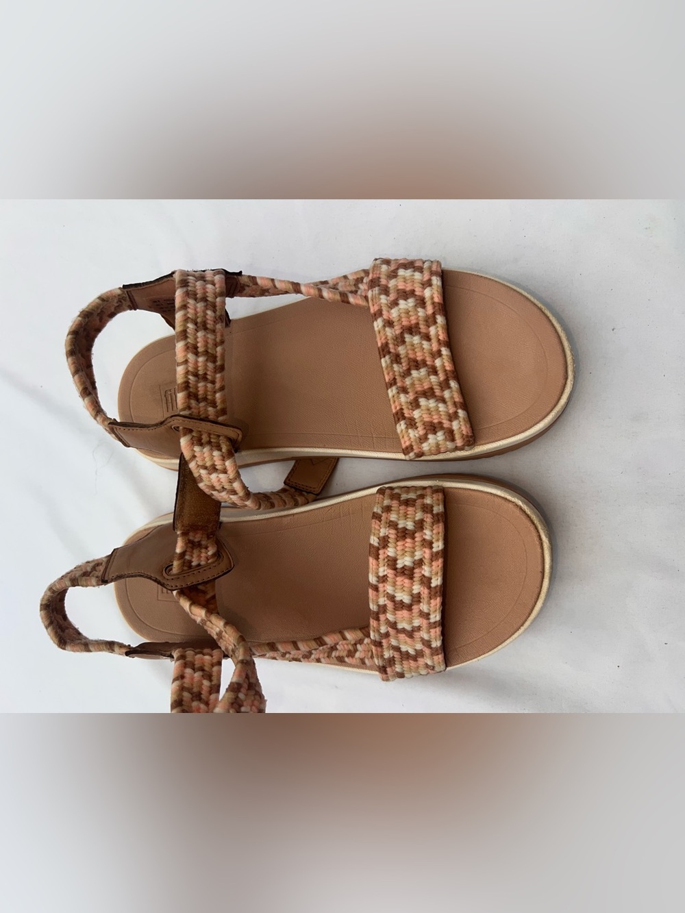 Fitflop Peach Multi Woven-Strap Sandals